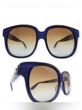 Emmanuelle Khanh Oversized Vintage Purple Sunglasses, Model 8480, Made in France